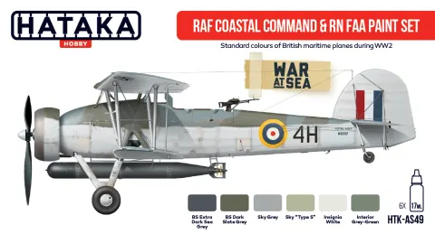 Zestaw farb RAF Coastal Command & RN FAA 6x17ml Hataka AS49