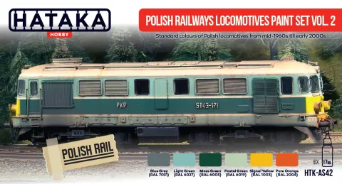 Zestaw farb Polish Railways locomotives paint set vol. 2 6x17ml Hataka AS42