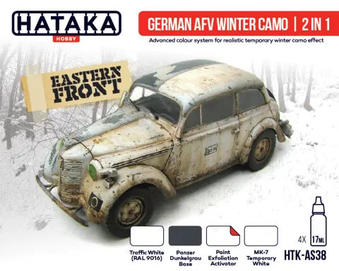 Zestaw farb German AFV Winter Camo 4x17ml Hataka AS38