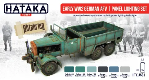 Zestaw farb Early WW2 German AFV - Panel Lighting 6x17ml Hataka AS31