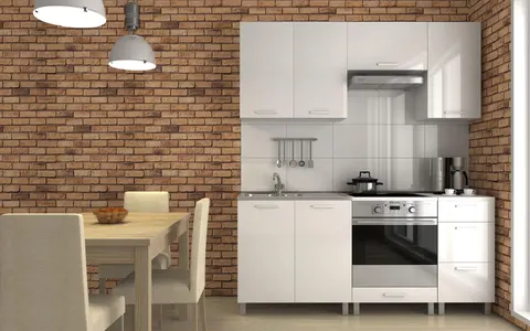 Kuchnia DELOS reling 1,8 m Biały Połysk