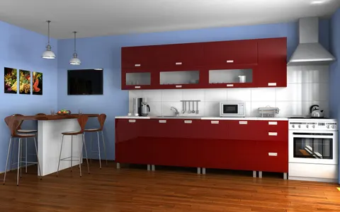 Kuchnia SAL korfu 2,6 m Bordo Połysk