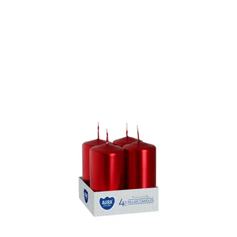 Świece wotywne czerwony metalik sw40/80-230 Aura
