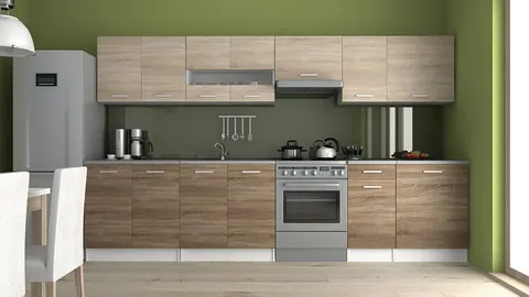 Kuchnia LUIZA III 3,2 m Z Płyty Laminowanej Sonoma I Sonoma Tabac