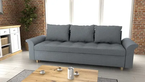 Kanapa LENOX 240 cm Tapicerowana, Z Funkcją Spania