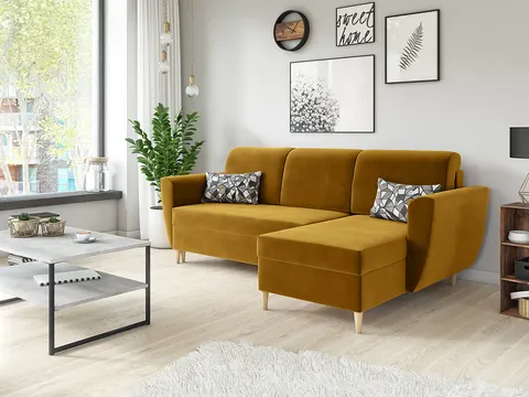 Narożnik CLARA 230 cm Tapicerowany, Z Funkcją Spania