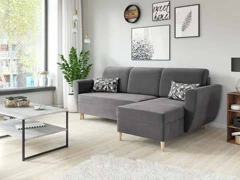 Narożnik CLARA 230 cm Tapicerowany, Z Funkcją Spania