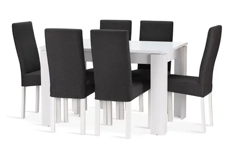 Komplet NELY: stół 120/80 + 6 krzeseł