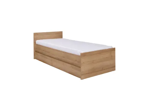 C08 - ŁÓŻKO Z RAMĄ DREWNIANĄ NA MATERAC 80cm dąb riviera