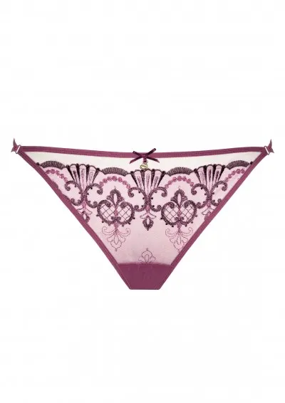 Samanta - Stringi Perla C300 wrzosowy M Fioletowy