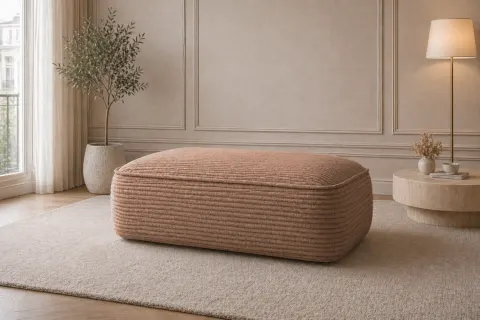 Pufa FLAVIO 60X100 cm tapicerowana, toffee sztruks