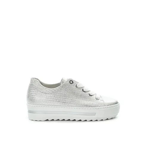 Damskie sneakersy srebrne Gabor 46.496.22