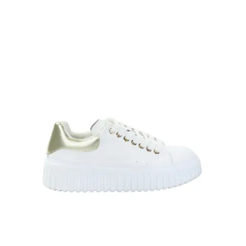 Damskie skórzane sneakersy biały GOE SS2N4023