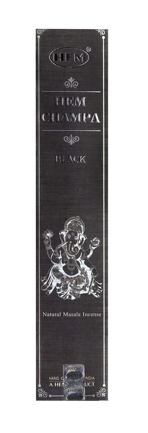 Kadzidełka HEM CHAMPA BLACK 15g NATURALNE Pyłkowe