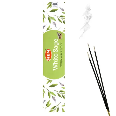 Kadzidełka WHITE SAGE 15g NATURALNE Pyłkowe