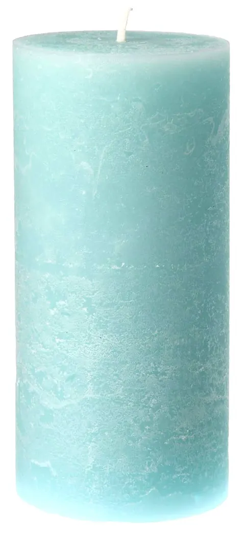 Świeca Rustic Walec turkusowy 15 cm