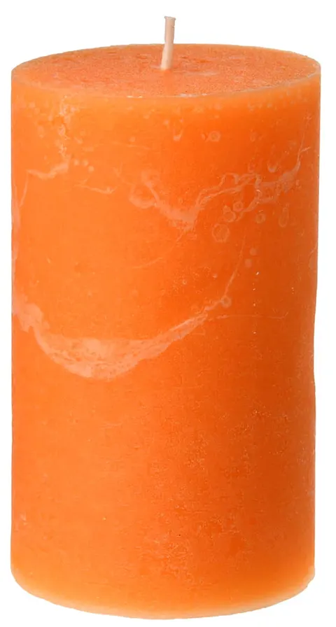 Świeca Rustic Walec pomarańczowy 11,5 cm
