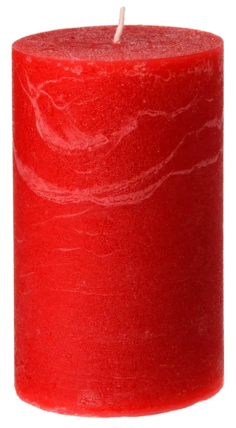 Świeca Rustic Walec czerwony 11,5 cm