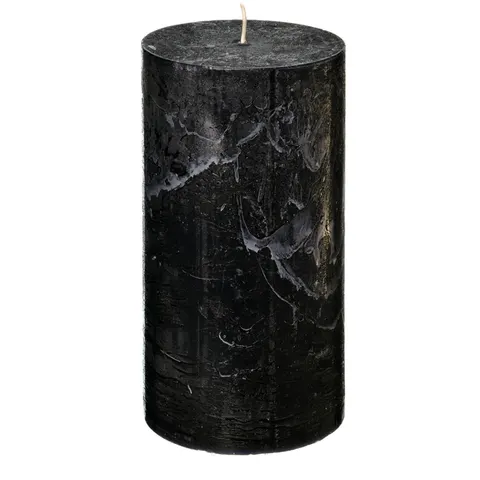 Świeca Świece Rustic Walec czarny 11,5 cm