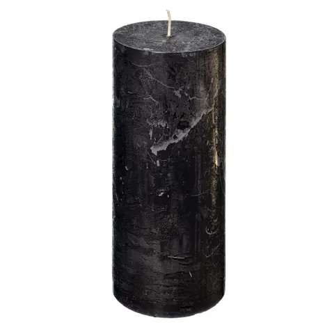 Świeca Świece Rustic Walec czarny 15 cm
