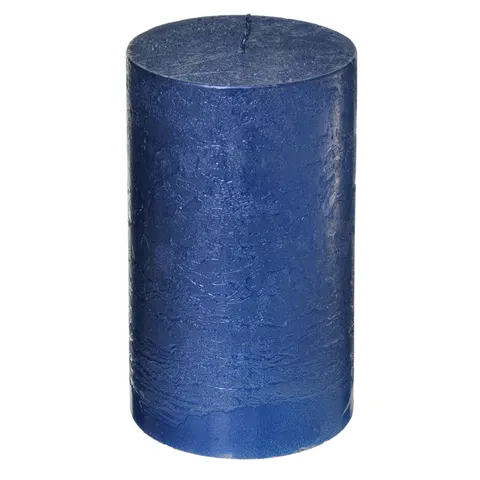 Świeca Rustic Walec metalik granatowy 11,50 cm