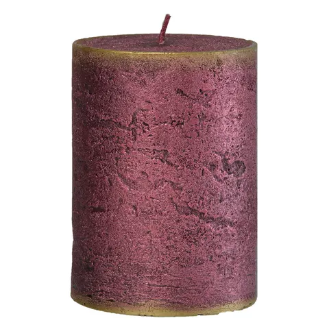Świeca Rustic Walec 9 cm Bordo Patyna