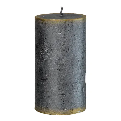 Świeca Rustic Walec 11,5 cm Czarny Patyna