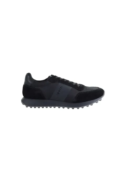 Męskie skórzane czarne sneakersy Bugatti 332AWD041469-1010