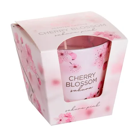 Świeca zapachowa w szkle Cherry Sakura Pink 115g 30h