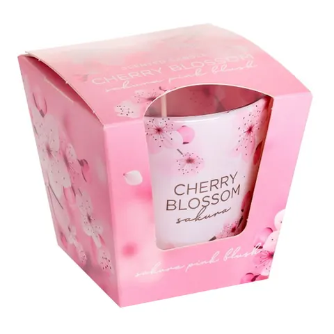 Świeca zapachowa w szkle Cherry Sakura Pink Blush115g 30h