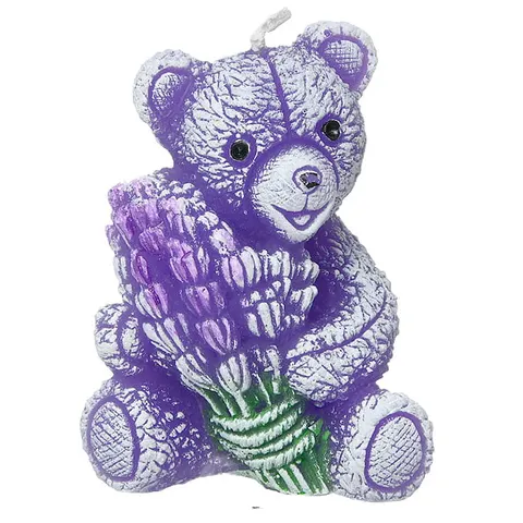 Świeca zapachowa Lovely Lavender Mini Miś 7,5 cm