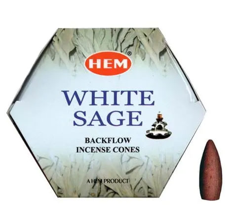 Kadzidełka White SAGE Kadzidła HEM Backflow