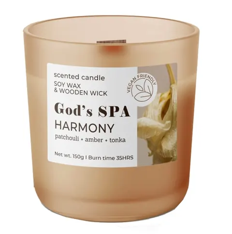 God's Spa HARMONY ŚWIECA ZAPACHOWA , DREWNIANY KNOT