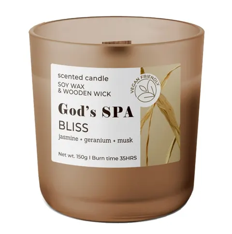 God's Spa BLISS ŚWIECA ZAPACHOWA , DREWNIANY KNOT
