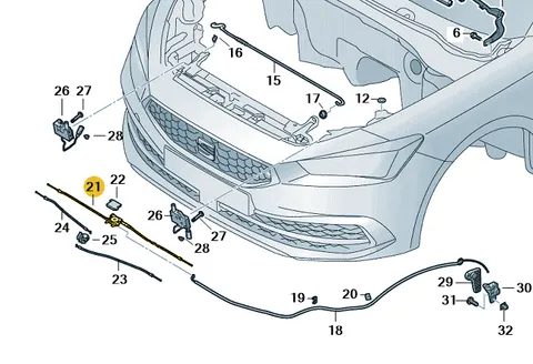 Oryginalne cięgno linka maski zamka Seat Leon Cupra od 2020r 5FA823531