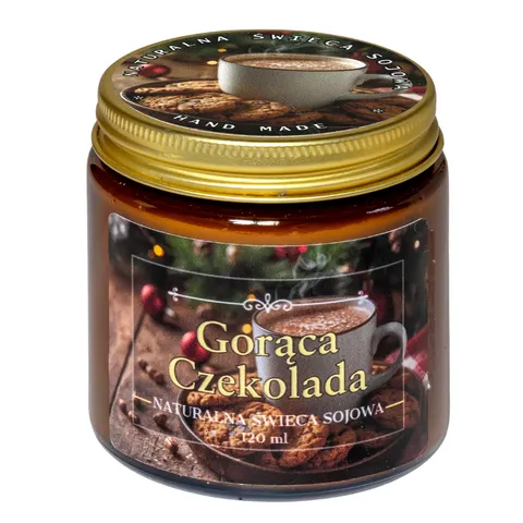 GORĄCA CZEKOLADA Świeca zapachowa sojowa 120 ml