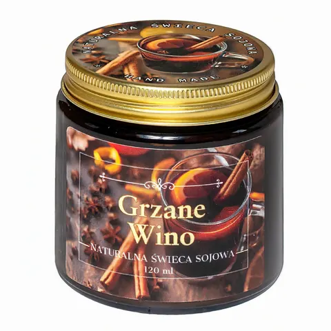 GRZANE WINO Świeca zapachowa sojowa 120 ml