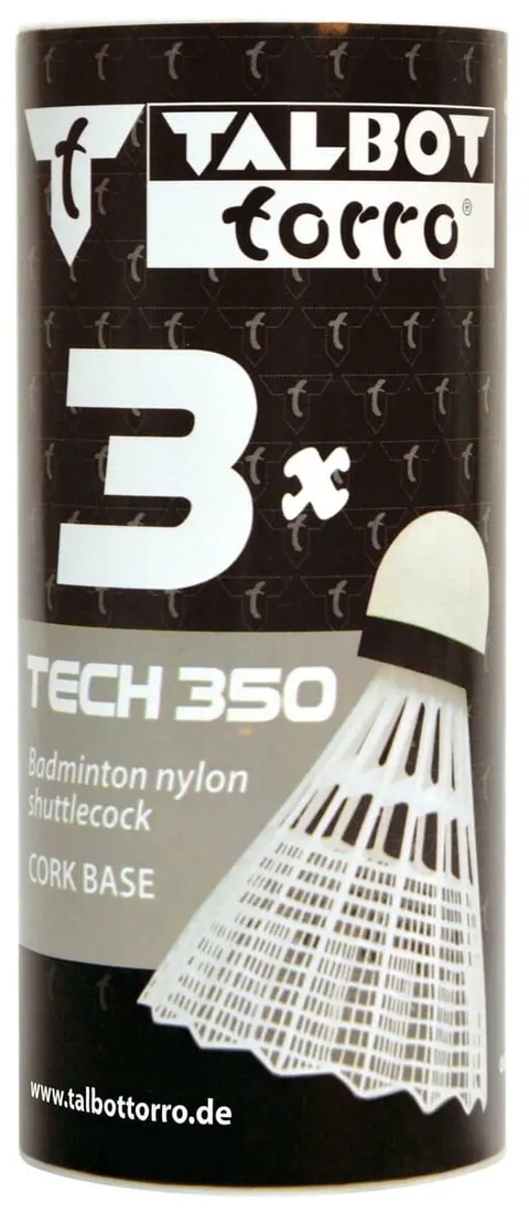 Lotki do badmintona TALBOT-TORRO Tech 350 średnie, white, 3szt.