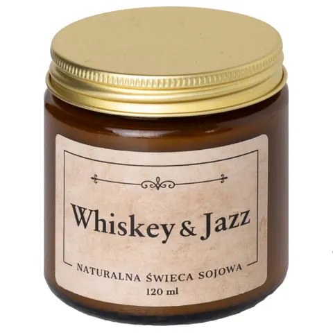 WHISKY i JAZZ Świeca zapachowa sojowa 120 ml