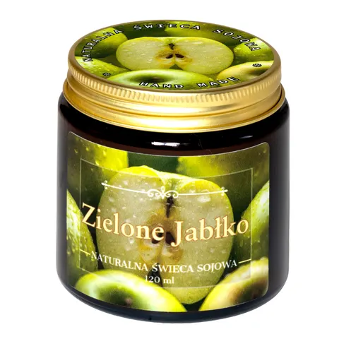 ZIELONE JABŁKO Świeca zapachowa sojowa 120 ml