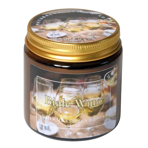BIAŁE WINO Świeca zapachowa sojowa 120 ml