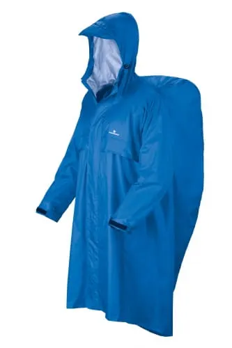 Peleryna FERRINO Trekker Ripstop blue L/XL - długość 150 cm (rękawy i miejsce na plecak)