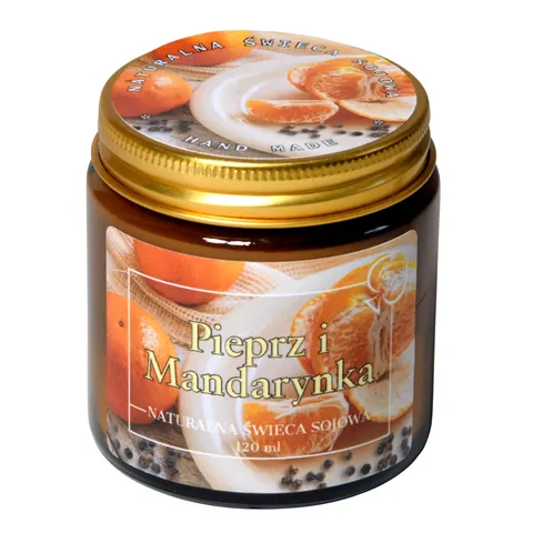 PIEPRZ i MANDARYNKA Świeca zapachowa sojowa 120 ml