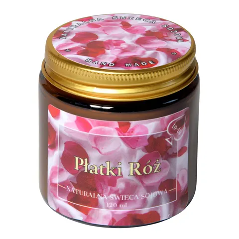 PŁATKI RÓŻ Świeca zapachowa sojowa 120 ml
