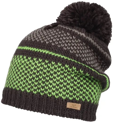 Czapka dziecięca NORDBRON Merty Beanie lime green 53-55