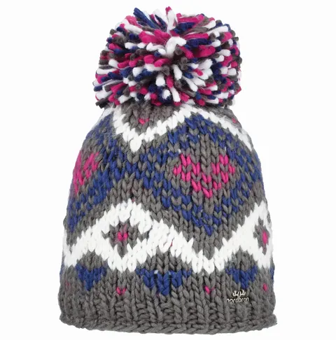 Czapka dziecięca NORDBRON Acla Beanie dark gray 53-55