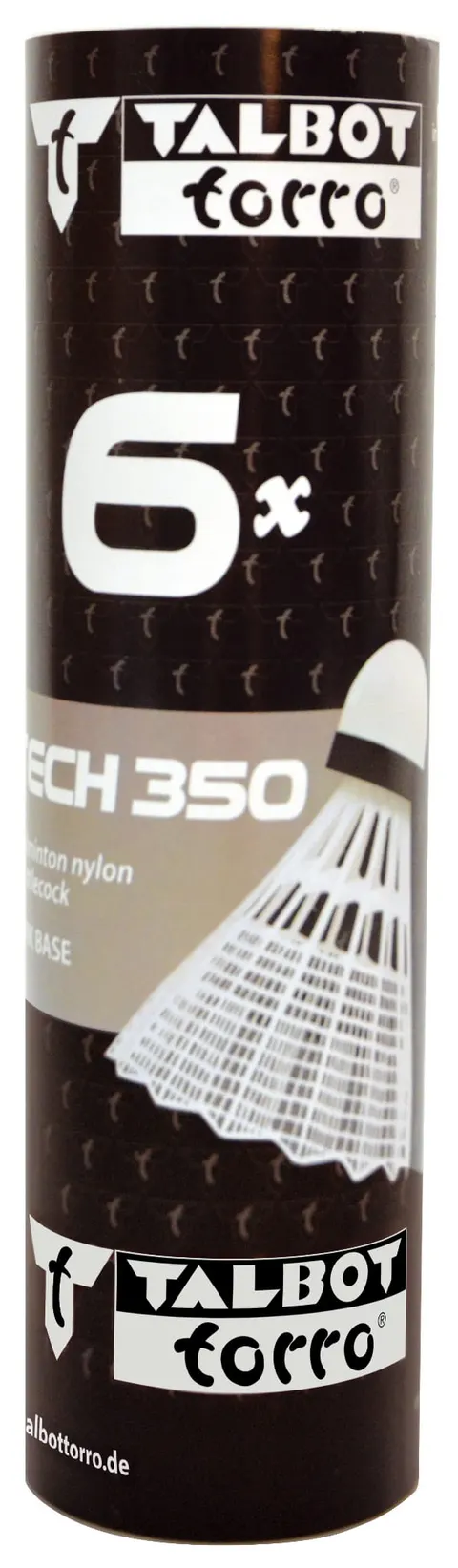 Lotki do badmintona TALBOT-TORRO Tech 350 średnie, white, 6szt.
