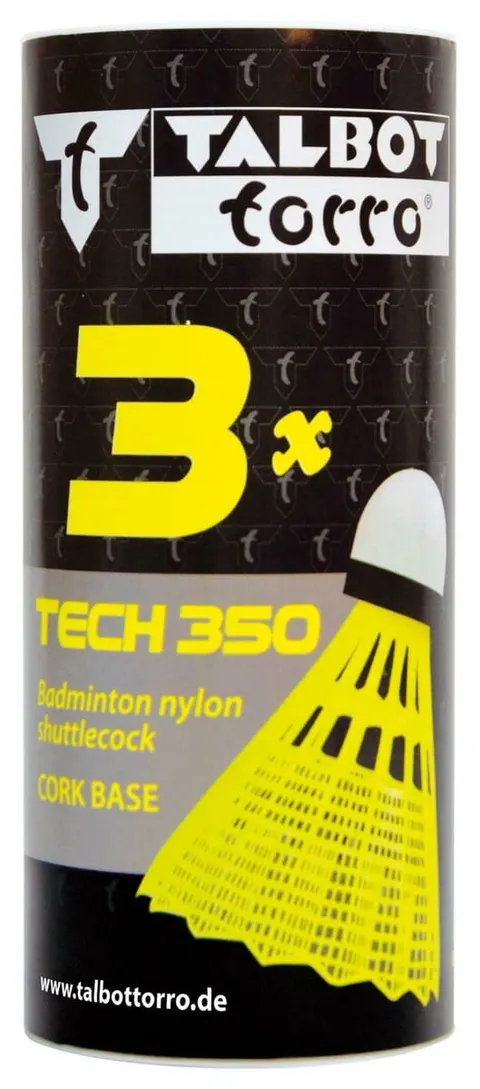 Lotki do badmintona TALBOT-TORRO Tech 350 średnie, yellow, 3szt.