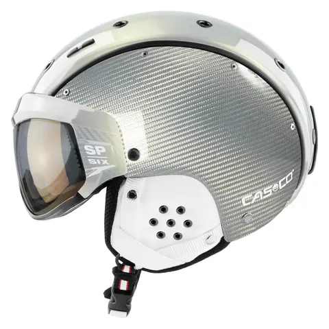 Kask narciarski CASCO SP-6 Ltd Visor VAUTRON+ Carbon Color Shift silver M