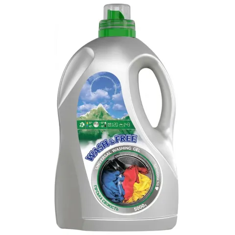 WASH&FREE Żel do prania UNIWERSALNY MOUNTAIN FRESHNESS 143 prania, 5000 g